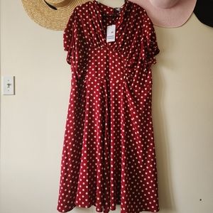 Unique Vinage 1940s Stle Polka Dot Dress